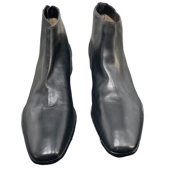 POUR LA VICTOIRE Bootie Janna Black Leather Ankle Zipper Square Studded Size 10 - Picture 2 of 13